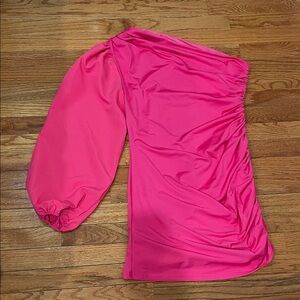 Elegant One Shoulder Pink Dress